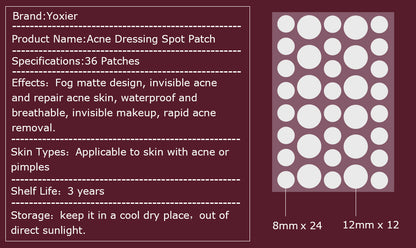 🩹 Invisible Acne Healing Patches (36 Stickers) لصقات حب الشباب الخفية (٣٦ قطعة)