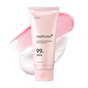 Medicube - PDRN Pink Niacinamide Whip Cleanser ميديكيوب: منظف الوجه بتركيبة الرغوة الوردية والنياسيناميد