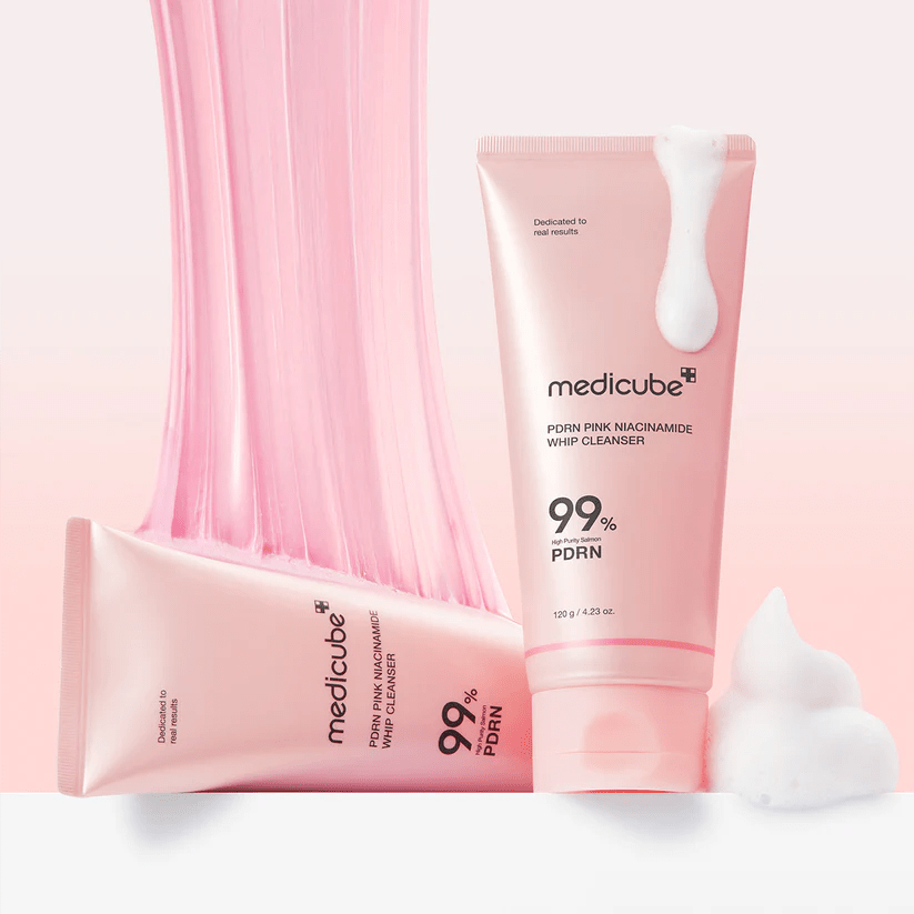 Medicube - PDRN Pink Niacinamide Whip Cleanser ميديكيوب: منظف الوجه بتركيبة الرغوة الوردية والنياسيناميد
